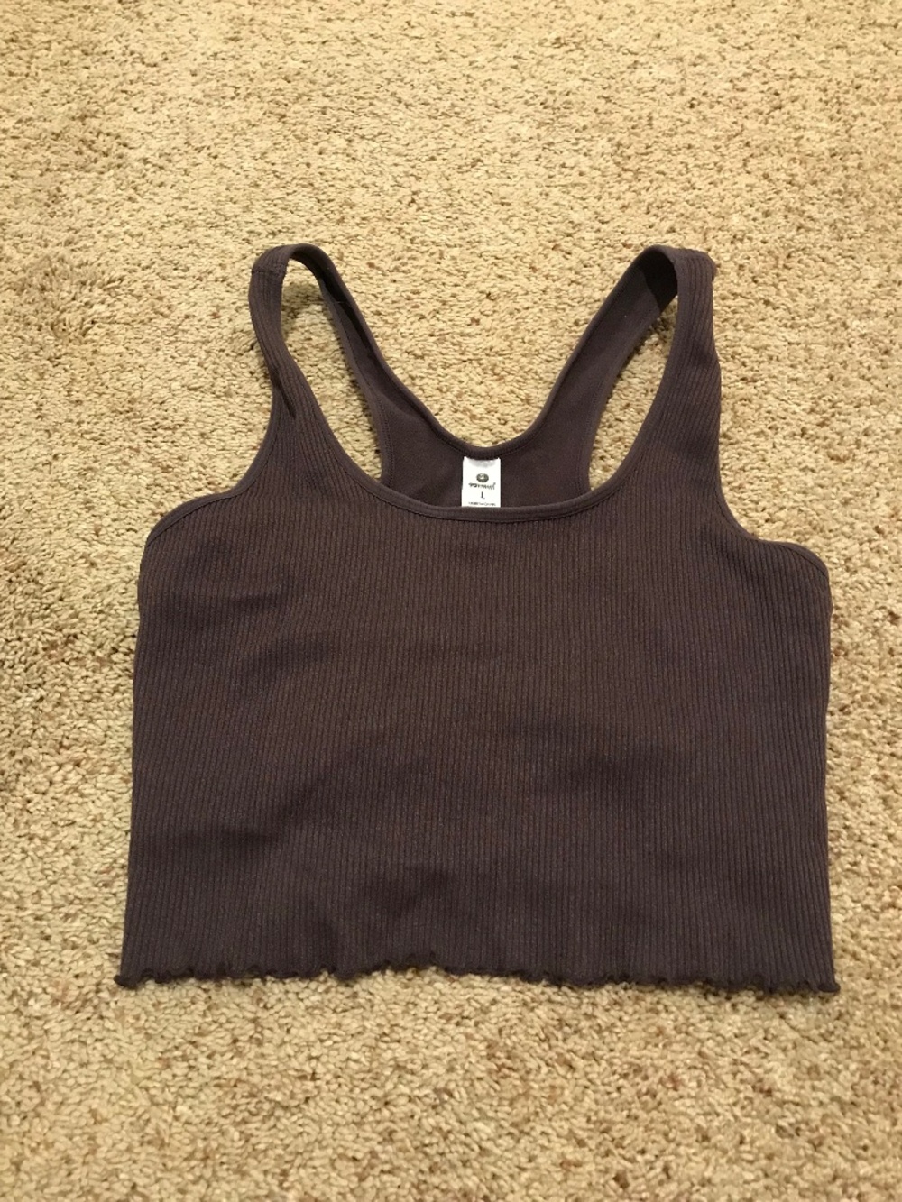 Dark purple sports bra